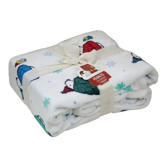 Peanuts Snoopy & Woodstock Twin Soft Plush Throw Blanket 60"x90" By Berkshire - Picture 4 of 7